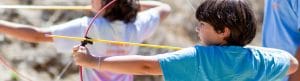 Camper doing archery