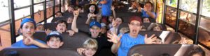 Campers on the bus