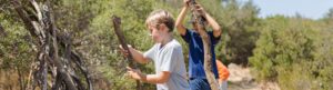 Campers on an outdoor adventure