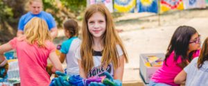 Girl doing tie dye