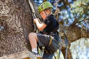 Camper on the High Ropes