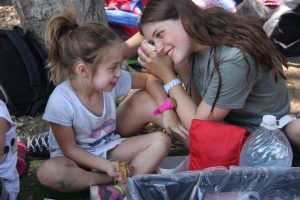 Campers at lunch